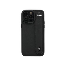 Load image into Gallery viewer, YOUZ. Personalized Leather iPhone Case - Black/Silver