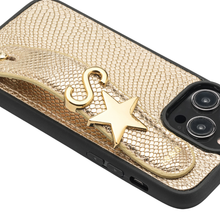 Load image into Gallery viewer, GLAM. Personalized Leather iPhone Case - GOLD/GOLD