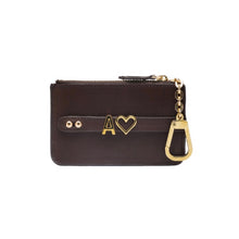 Load image into Gallery viewer, UMBI Personalized Leather Mini Wallet - BROWN