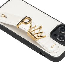 Load image into Gallery viewer, GLAM. Personalized Leather iPhone Case - PEARL/Gold