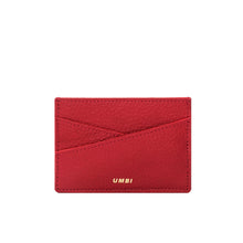 Load image into Gallery viewer, UMBI Personalized Leather Cardholder - Red