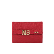Load image into Gallery viewer, UMBI Personalized Leather Cardholder - Red