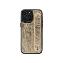 Load image into Gallery viewer, GLAM. Personalized Leather iPhone Case - GOLD/GOLD