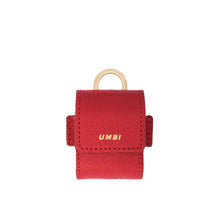 Load image into Gallery viewer, UMBI Personalized Leather AirPods Bag - Red