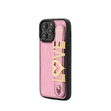 Load image into Gallery viewer, GLAM. Personalized Leather iPhone Case - Rose/Gold
