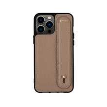 Load image into Gallery viewer, YOUZ. Personalized Leather iPhone Case - Beige/Gold
