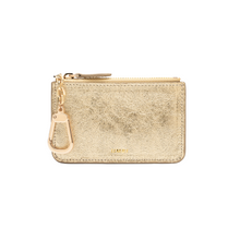 Load image into Gallery viewer, UMBI Personalized Leather Mini Wallet - Metallic DORE
