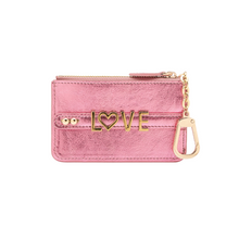 Load image into Gallery viewer, UMBI Personalized Leather Mini Wallet - Metallic ROSE
