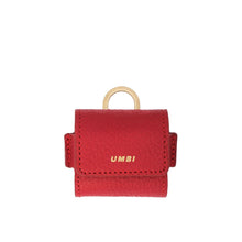 Load image into Gallery viewer, UMBI Personalized Leather AirPods Bag - Red

