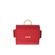 Load image into Gallery viewer, UMBI Personalized Leather AirPods Bag - Red
