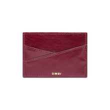 Load image into Gallery viewer, UMBI Personalized Leather Cardholder  - BURGUNDY
