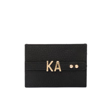 Load image into Gallery viewer, UMBI Personalized Leather Cardholder  - Black
