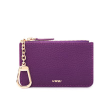 Load image into Gallery viewer, UMBI Personalized Leather Mini Wallet - Purple
