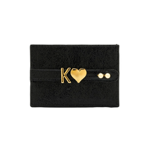 Load image into Gallery viewer, UMBI Personalized Leather Cardholder  - Metallic BLACK
