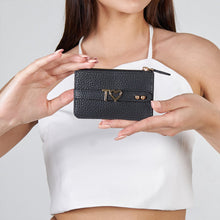 Load image into Gallery viewer, UMBI YOUZ Personalized Leather Mini Wallet - Black
