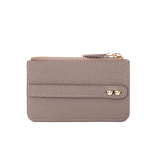 Load image into Gallery viewer, UMBI Personalized Leather Mini Wallet - Beige
