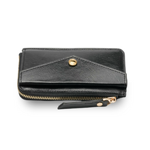 Load image into Gallery viewer, UMBI GLAM Personalized Leather Wallet - Metallic BLACK
