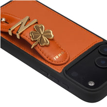 Load image into Gallery viewer, GLAM. Personalized Leather iPhone Case - Sunset/Gold
