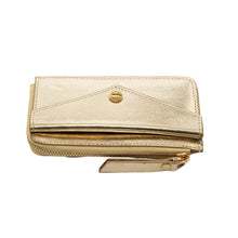 Load image into Gallery viewer, UMBI GLAM Personalized Leather Wallet - Metallic DORE
