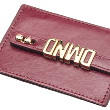 Load image into Gallery viewer, UMBI Personalized Leather Cardholder  - BURGUNDY
