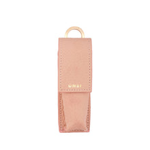 Load image into Gallery viewer, UMBI Personalized Leather Lipstick Bag - Powder Pink
