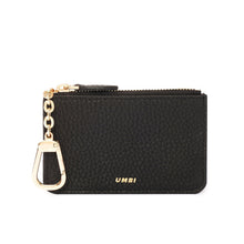 Load image into Gallery viewer, UMBI YOUZ Personalized Leather Mini Wallet - Black
