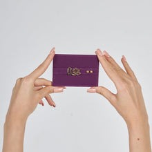 Load image into Gallery viewer, UMBI Personalized Leather Cardholder  - Purple
