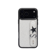 Load image into Gallery viewer, GLAM. Personalized Leather iPhone Case - STARDUST GREY
