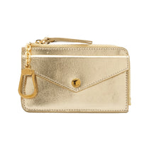 Load image into Gallery viewer, UMBI GLAM Personalized Leather Wallet - Metallic DORE
