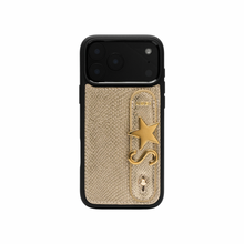 Load image into Gallery viewer, GLAM. Personalized Leather iPhone Case - GOLD/GOLD
