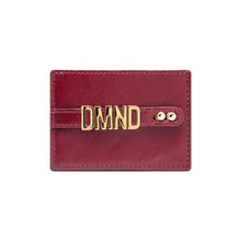Load image into Gallery viewer, UMBI Personalized Leather Cardholder  - BURGUNDY
