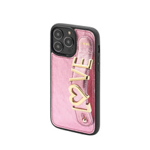 Load image into Gallery viewer, GLAM. Personalized Leather iPhone Case - Rose/Gold
