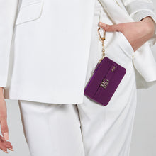 Load image into Gallery viewer, UMBI Personalized Leather Mini Wallet - Purple
