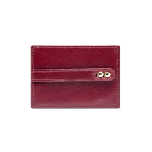 Load image into Gallery viewer, UMBI Personalized Leather Cardholder  - BURGUNDY
