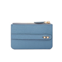Load image into Gallery viewer, UMBI Personalized Leather Mini Wallet - Blue
