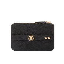 Load image into Gallery viewer, UMBI YOUZ Personalized Leather Mini Wallet - Black
