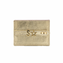 Load image into Gallery viewer, UMBI Personalized Leather Cardholder  - Metallic DORE
